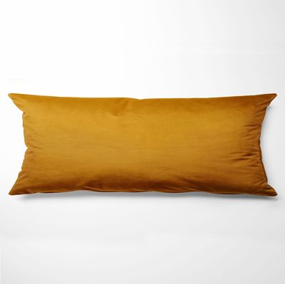 Obliečka na vankúš na spanie Velvet 40 x 145 cm - Obliečka na podlhovastý vankúš horčicová