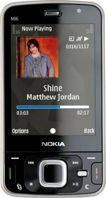 Immagine prodotto di Smartphone Nokia N96 - Wireless LAN - Slider - Grigio scuro - SIM - Symbian OS 9.3 - ARM ARM9 264 MHz - 16 GB di memoria integrata - 128 MB - Display LCD da 7,1 cm (2,8 pollici) 240 x 320 pixel - Fotocamera da 5 megapixel - Quad-band - Ricevitore GPS - Bluetooth - USB