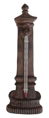 Image de Thermomètre fontaine en fonte - Marron - H 19,6 cm