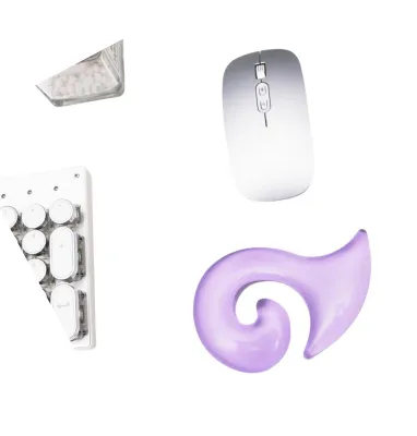 Produktbild von INF Transparente Silikon Maus Handgelenkauflage Ergonomisch für Büro und Zuhause Violett