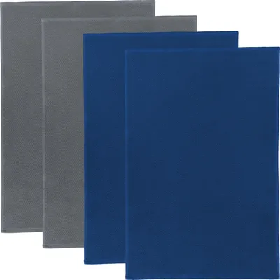 Produktbild von Erwin Müller Frottier-Geschirrtuch 2-farbig 4er-Pack grau/marine 50x70 cm