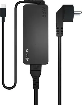 Image de Aisens ASCH-1PD65D-BK/ 1xUSB Type-C/ Chargeur 65W pour ordinateur portable