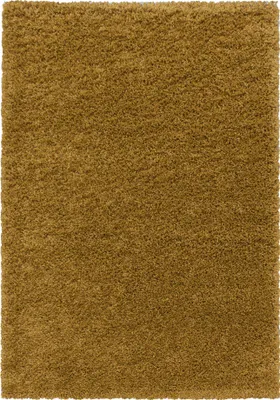 Image de Teppium Tapis Shaggy à Poils Longs 80x150 cm Or, doux et moelleux, moderne uni, idéal pour couloir ou chambre d’enfant
