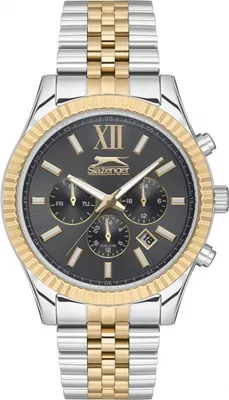 Produktbild von Herrenuhr SLAZENGER SL.09.1946.2.04 in goldener Mode als Geschenk.