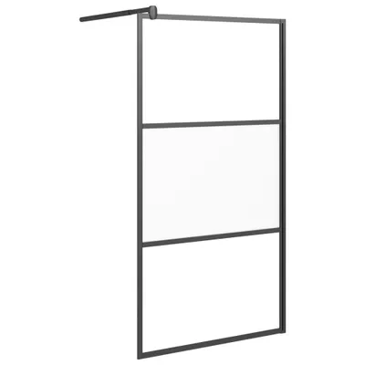 Immagine prodotto di Parete Doccia Walk in 100x195cm Vetro Semi Smerigliato ESG Nero