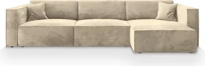 Produktbild von Masseno Ecksofa TOLMO M mit Schlaffunktion L-Form, Sofa mit Bettkasten, Wohnzimmersofa, Couch, Soffa, Bettsofa, Couchgarnitur- Creme, MONOLITH 04
