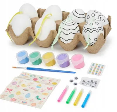 Produktbild von Artmaker Plastikeier zum Dekorieren für Ostern, Bastelset
