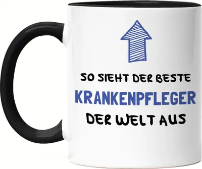 Produktbild von So Sieht Der Beste Krankenpfleger Der Welt Aus Tasse Schwarz Schön Pflege Danke Sagen Krankenhaus Altersheim