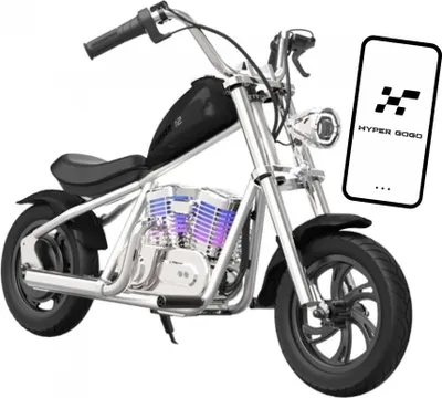 Produktbild von Hyper Gogo Cruiser 12 Plus Kinder-Elektromotorrad mit App und Bluetooth – Schwarz