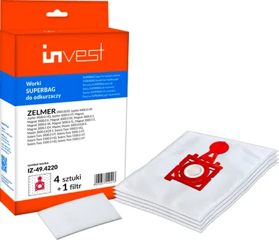 Zdjęcie produktu dla 4 włókninowe worki filtracyjne do odkurzacza ZELMER - MAGNAT Jupiter z filtrem