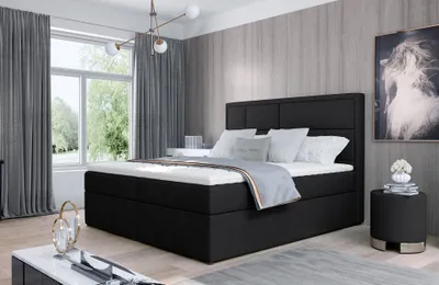 Obrázok produktu pre Manželská posteľ 180x200 OVARIO - čierna 2