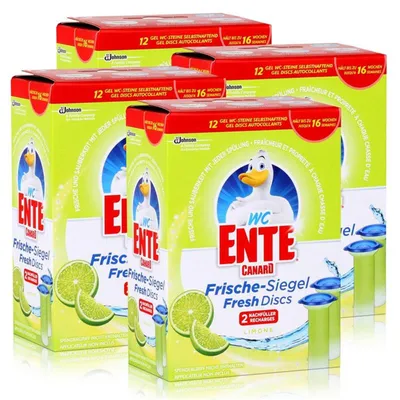 Produktbild von 4x WC Ente Frische Siegel Nachfüller Limone