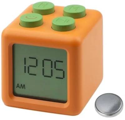 Image de Réveil en forme de bloc orange