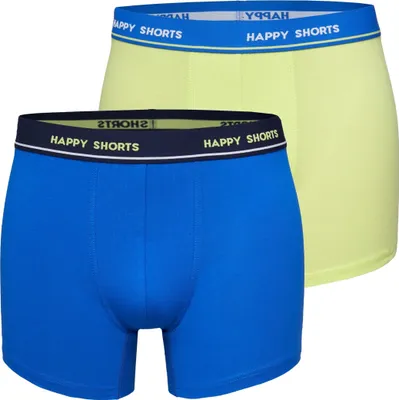 Produktbild von 2 Happy Shorts Pants Jersey Trunk Herren Boxershorts Blau und Gelb, Farbe:mehrfarbig, Grösse:L