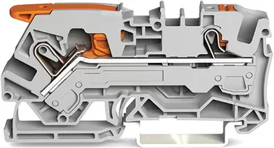 Immagine prodotto di 25 Pezzi Morsetto passante a 2 fili 6qmm, grigio - Morsetto passante 7,5 mm 41A 2106-5201