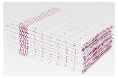 Produktbild von 10er Set Geschirrtücher, 100 Prozent Baumwolle, 50 x 70 cm - Rot