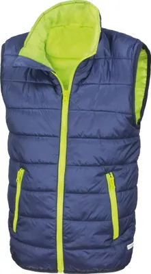 Produktbild von Result Core Kinder Gilet RW5290 (XL) (Marineblau/Lime)