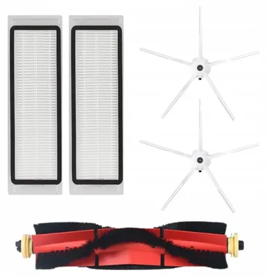 Produktbild von Zubehörset für Roborock S5 Max/S6 Pure/S6 MaxV - 5 Teile - Haupt- und Seitenbürsten - 2 HEPA-Filter