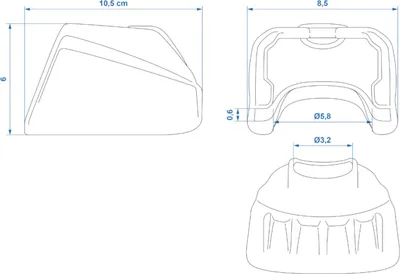 Produktbild von AS Soft Dock Auto 85x74x110mm Kugelkupplung Blau Aufprallschutz Anhänger Schutz AS