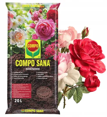 Produktbild von COMPO SANA Rosenerde 20 l – mit Dünger für bis zu 8 Wochen und Ton