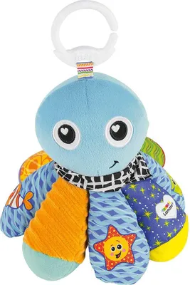 Produktbild von Lamaze L27514 Baby Spielzeug Sam, der Oktopus Clip & Go, das hochwertige Kleinkindspielzeug. Der quietschbunte Greifling fördert die Motorik und ist das perfekte Kinderwagenspielzeug und Kuscheltier