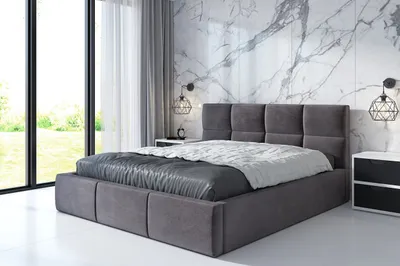 Produktbild von Polsterbett RADI 160x200 mit Matratze und Bettkasten. Farbe: Grau.