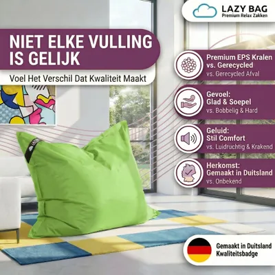 Productafbeelding van Sitzzak XL, 250 liter, 160x120 cm, geschikt voor kinderen en volwassenen, veelzijdig inzetbaar