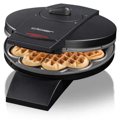 Produktbild von Cloer 1620 Waffeleisen für eine Herzwaffel mit 15,5 cm Durchmesser, Herzwaffeleisen mit Antihaftbeschichtung, stufenlosem Bräunungsgrad & optischer