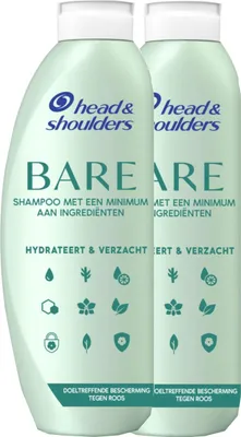 Two bottles of Head & Shoulders shampoo are shown side-by-side against a white background.