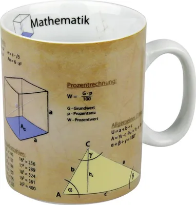 Immagine prodotto di Könitz Wissensbecher Becher Mathematik, Kaffeebecher, Teetasse, Tasse, Porzellan, 460ml, 1113301063