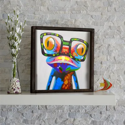 Produktbild von Wallity, Almıla- EVL1523, Bunt, Leinwandbilder, 33 x 33 cm, Gemälde: 100% MDF (Dicke: 3mm)