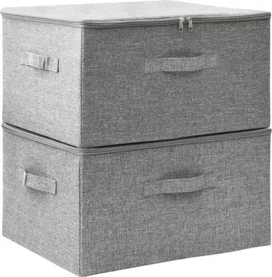 Obrázok produktu pre vidaXL Úložné boxy 2 ks Látkové 43x34x23 cm Sivé
