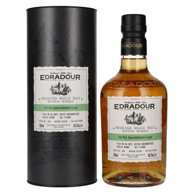 Image de Edradour 11 ans d'âge ST. MICHAEL-EPPAN Sauvignon Cask #1002 2012 48.2% Vol. 0.7l en boîte cadeau