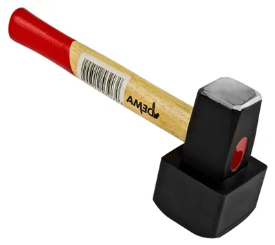 Produktbild von Pflasterhammer PH 1500 – Gummihammer mit Holzstiel für Pflasterarbeiten