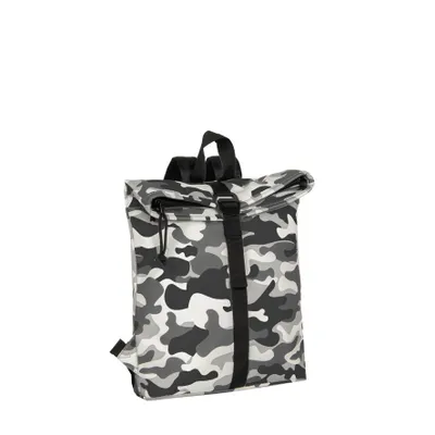 Produktbild von New Rebels Mart Army Roll Up Rolltop City Rucksack Los Angeles wasserabweisend camouflage
