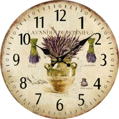 Produktbild von Dekorative Retro-Wanduhr – geräuschlose und gut lesbare Wanduhr aus Holz