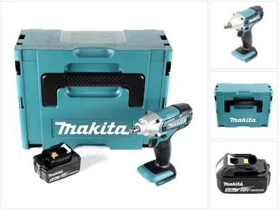 Image de Makita DTW 190 T1J Visseuse à percussion sans fil 18V Li-Ion + 1x Batterie BL 1850 5,0 Ah + Coffret Makpac -  sans chargeur
