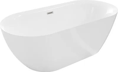 Produktbild von Mexen Roxy freistehende Badewanne 170 x 80 cm, weiß, Abfluss aus gebürstetem Nickel - 51201708000-97