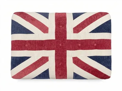 Zdjęcie produktu dla Puf "Union Jack", brytyjski, vintage, klasyczny, tapicerowany