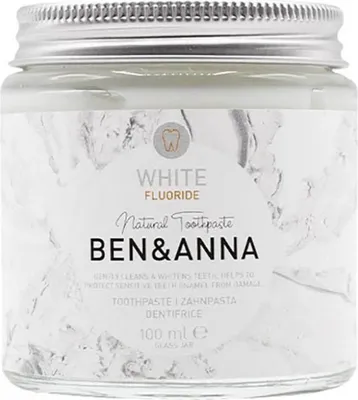 Obrázok produktu pre Ben & Anna BA03WH, Bieliaca zubná pasta, 100 ml, Dospelý, pasta, 61 mm, 68 mm