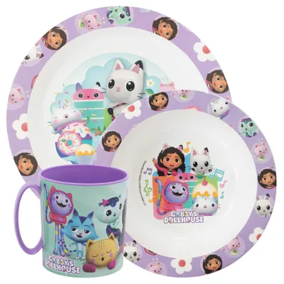 Kinderserviesset Gabby, 3-teilig, Kunststoff, mikrowellengeeignet