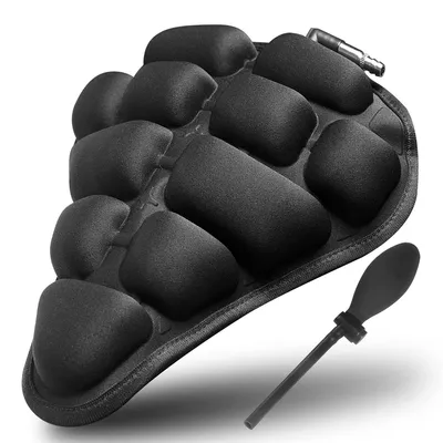 Produktbild von Fahrradsattelbezug, 3D Fahrrad Airbag, 26 x 24 cm, bequem, rutschfest, für Mountainbikes, E-Bikes, Sattelschoner