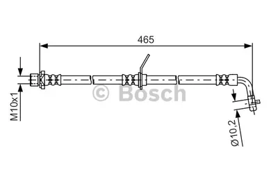 Produktbild von BOSCH 1 987 481 612 Bremsschlauch Hinten Rechts für TOYOTA Avensis Kombi (T22) AVENSIS (T22) AVENSIS Liftback (T22)