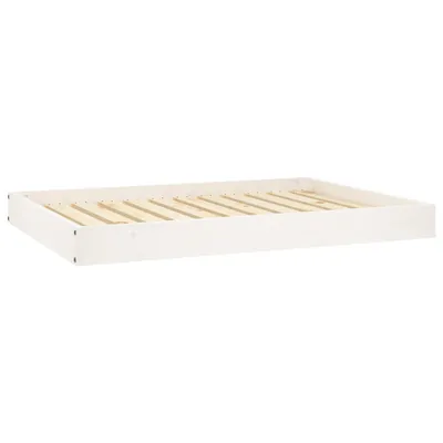 Image de vidaXL Lit pour chien blanc 101,5x74x9 cm pin massif