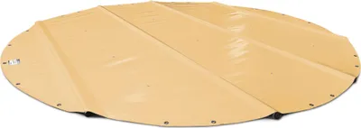 Produktbild von SafeDeluxe® Runde Poolplane Stangenabdeckung ohne Stangen (Durchmesser der Plane = 300cm, Beige RAL1014) Rollabdeckung Poolabdeckung Abdeckung aus LKW Plane