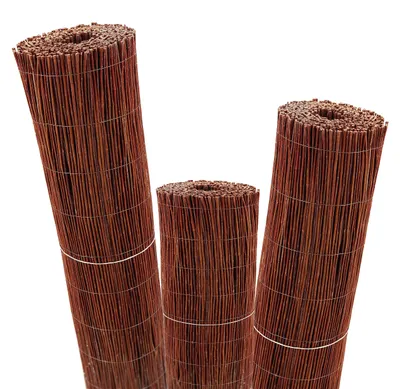 Image de Clôture en osier pare-vue en saule - 5 m x 80 cm - Naturel - Pour jardin et balcon