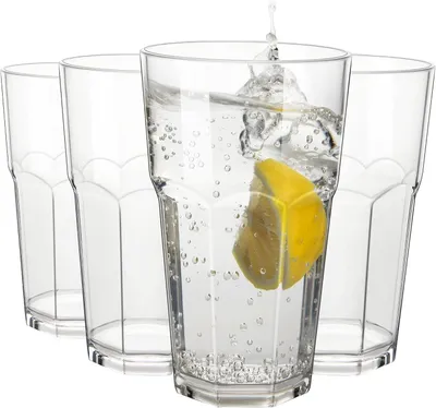 Produktbild von Trinkglas 12 Oz, stapelbare Becher, Tritan Kunststoff, BPA-frei, für Camping