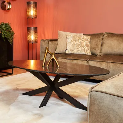 Produktbild von Couchtisch Faye | Oval | Schwarzer Marmor