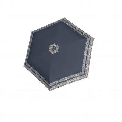 Image de doppler parapluie canne parapluie Fiber Flex Long AC Timeless Hahnentritt Blue bleu marine
