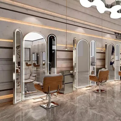 Produktbild von Konsole Friseursalon Barbershop Kosmetikspiegel LED Rahmen Aluminium 200x70x30 STD